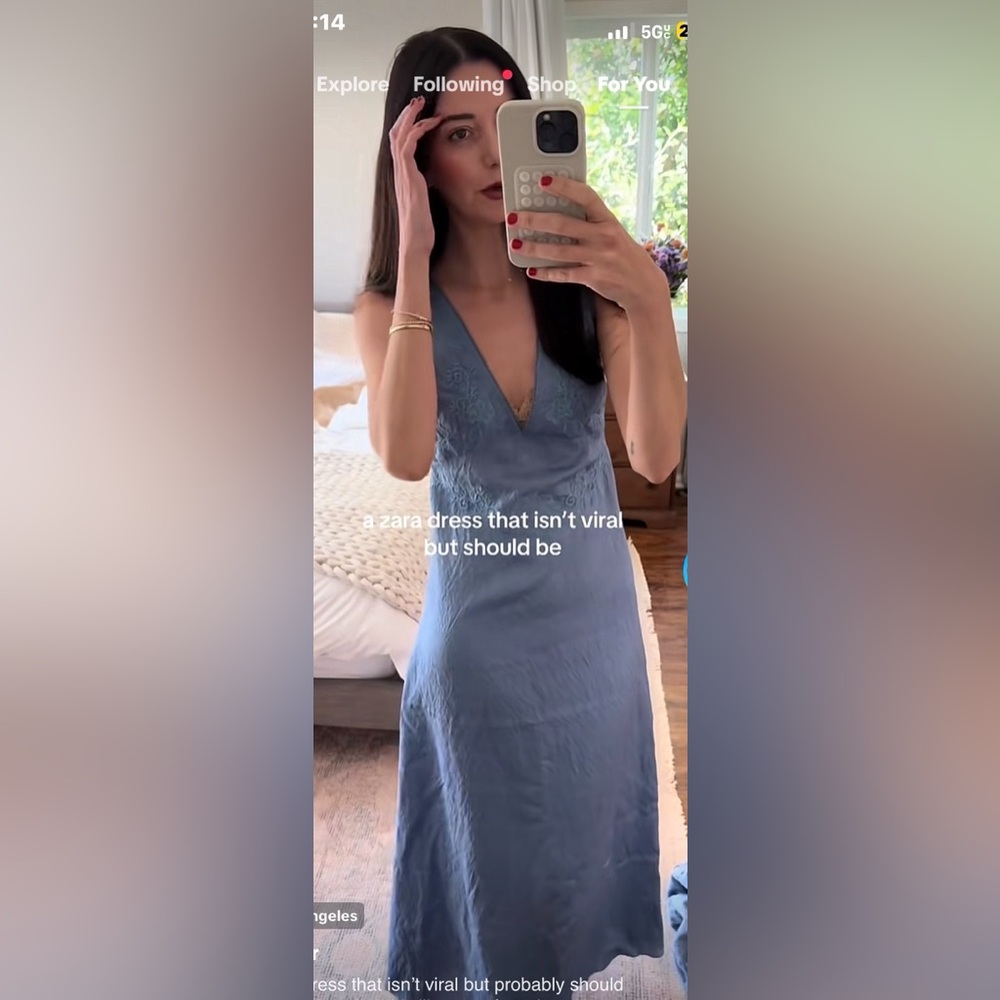 Zara Light Blue Maxi Dress - Picture 10 of 10